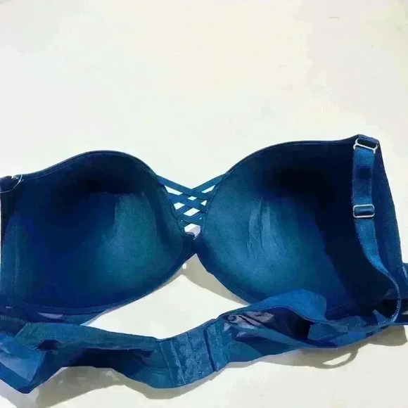 Torrid Curve Teal Cheetah Leopard Print Underwire Bombshell Bra Womens Size 50B - Picture 8 of 13